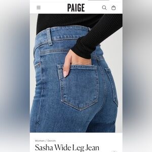 PAIGE Sasha High Rise Blue Denim Jeans sz 25